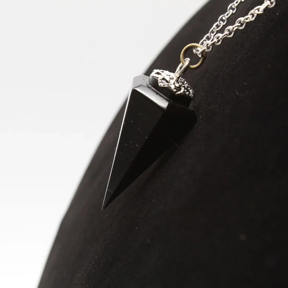 Black Pendulum Pendant Necklace